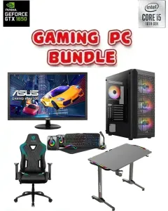 Aerocool Beam Gaming Pc With Gaming Monitor, Desk, Chair And 5in1 Ultimate Gaming Kit Bundle Offer