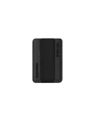 SkinArma Kado Mag-Charge Card Holder With Grip Stand - Black/Black
