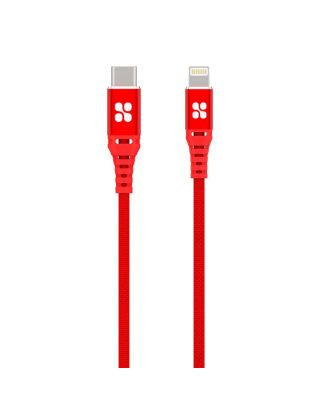 PROMATE PowerCord USB-C™ To Apple Lightning Data & Charge Cable 120CM - Red