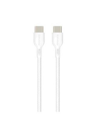 PROMATE POWERBEAM-CC USB-C TO USB-C DATA&CHARGE CABLE 60WATTS 120CM -WHITE
