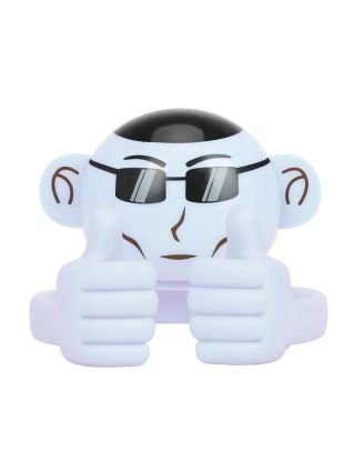 Promate Ape Mini High Definition Wireless Monkey Speaker With Smartphone Stand - White