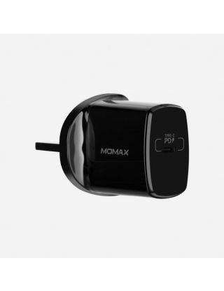 MOMAX 1-PLUG 1 PORT TYPE-C PD FAST CHARGER 18W-BLACK
