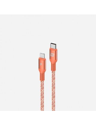 MOMAX ELITE-LINK LIGHTING TO TYPE-C CABLE 1.2M- BRAIDED NYLON RED