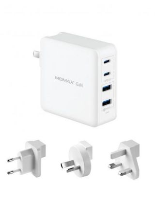 Momax GaN Gallium Nitride Ultimated Compact with Fast Charge Capability for USB-Powered Device - White