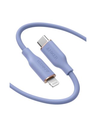 Anker Powerline III Flow USB-C To Lightning (0.9/3ft) - Purple