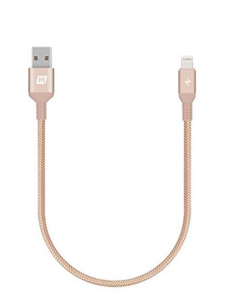 MOMAX ELITE LINK LIGHTING TO USB CABLE 0.3M-GOLD