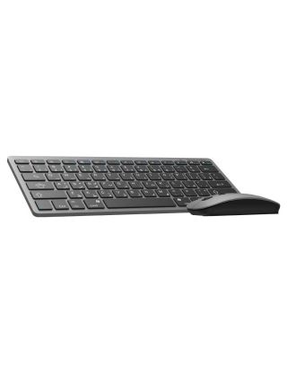 Porodo Super Slim and Portable Bluetooth Keyboard with Mouse ( English / Arabic ) - Gray