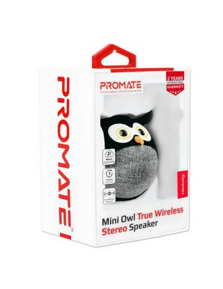 Promate Hedwig Mini Owl True Wireless Stereo Speaker - Black
