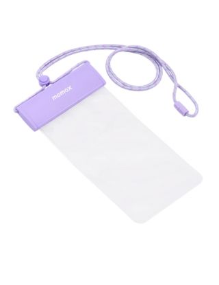 Momax Waterproof Pouch Universal With  Neck Strap (SR25) - Purple