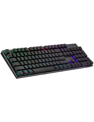 Cooler Master SK653 Full-sized Wireless Mechanical Keyboard (Clicky Mechanical Switch) - Low Profile RGB Blue - Black