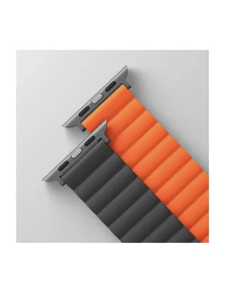 Uniq Revix Reversible Magnetic For Apple Watch Strap 42/44/45mm Charcoal (Grey/orange)