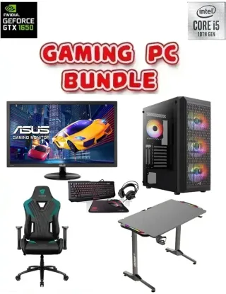 Aerocool Beam Gaming Pc With Gaming Monitor, Desk, Chair And 4in1 Ultimate Gaming Kit Bundle Offer