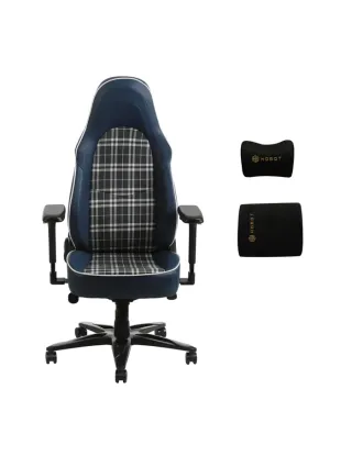 Hobot Vesper Height Adjustable Magnetic Headrest Plaid Fabric Gaming Chair