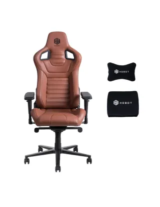 Hobot Dogfight Modern Racing Style Oem Pvc Leather Adjustable Armrest Ergonomic Gaming Chair - Brown