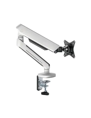 Twisted Minds Single Monitor Arm, Stand And Mount For Gaming And Office Use 17" - 32" Up To 9 KG With RGB Lighting - White
