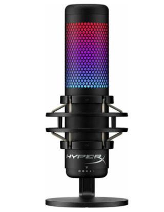 HyperX QuadCast S – RGB USB Standalone Anti-Vibration Shock Mount Microphone for PC, PS4 and Mac - Black