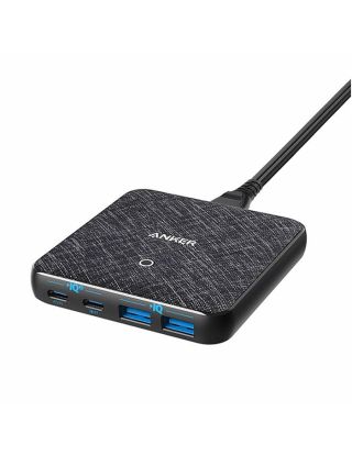 Anker PowerPort Atom lll 63W Slim Charger with 2 USB-C Power iQ 3.0 and 2 USB-A Ports - Black