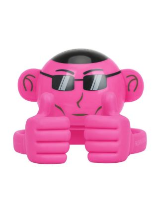 Promate Ape Mini High Definition Wireless Monkey Speaker With Smartphone Stand - Pink