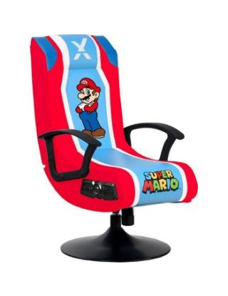 X-Rocker Super Mario Pedestal Folding Chair with 2.1 Audio Built-In Gaming Chair