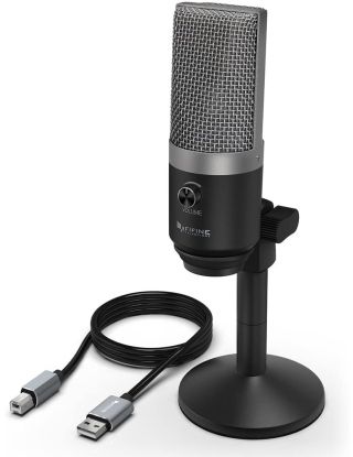 Fifine PC USB Microphone K670 For Mac and Windows Computers - Silver