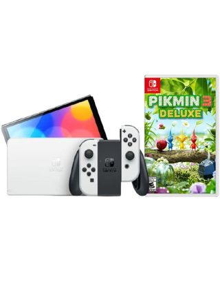 N.S – OLED Model w/ White Joy-Con - White  WIith Free N.S Pikmin 3 Deluxe -R1