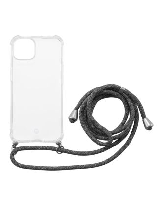 MOMAX - iPhone 13 Pro Max 6.7inch Crossbody Strap Case With Lanyard (Transparent)