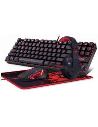 Redragon GAMING ESSENTIALS K552-BB 4 in 1 Mechanical Gaming Combo - Black