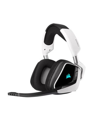 Corsair VOID RGB ELITE Wireless Premium Gaming Headset with 7.1 Surround Sound - White