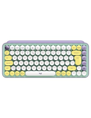 Logitech POP Keys Wireless Mechanical Emoji Keyboard, Arabic - DayDream Mint