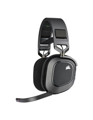 CORSAIR HS80 RGB Wireless Premium Gaming Headset with Spatial Audio - Black
