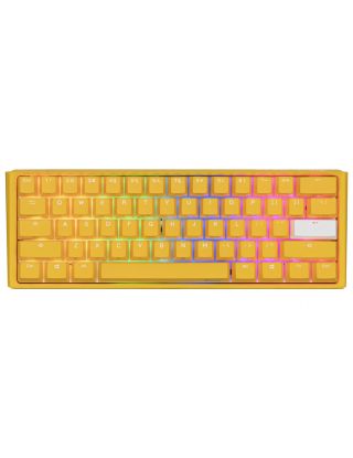 Ducky One 3 Mini 60% Hotswap RGB Double Shot PBT QUACK Mechanical Keyboard - Yellow (Cherry RGB Red)