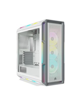 Corsair iCUE 5000T RGB Tempered Glass Mid-Tower ATX PC Case - White