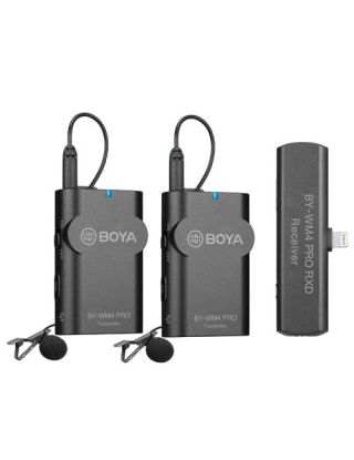 Boya By-wm4 Pro-k4 2.4 Ghz Wireless Microphone System For Ios Devices (Receiver & 2-transmitters)