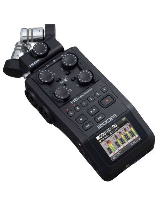 Zoom H6 All Black 6-input / 6-track Portable Handy Recorder With Single Mic Capsule (Black)