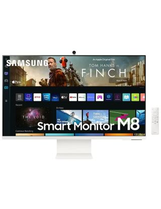 Samsung M8 32" UHD Monitor with Smart TV Experience and Iconic Slim Design - White