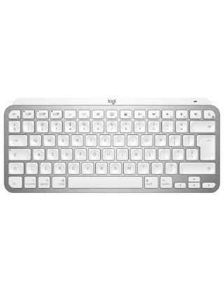 Logitech MX Keys Mini Mac Keyboard - Wireless + Bluetooth, Qwerty US International, LED Backlight - Gray