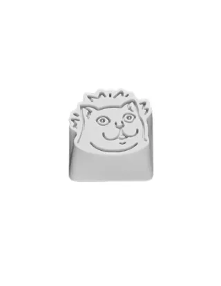 ZomoPlus Customized MUR CAT Cherry MX Switches And Clones, Game And Movie Theme Metal Keycap With CNC Engraving (1u Size) For Mechanical Gaming Keyboard - White
