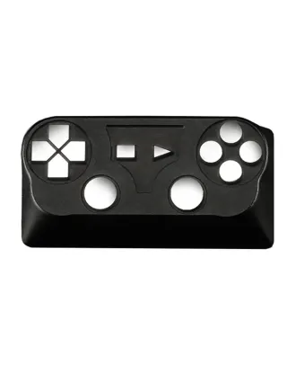ZomoPlus Customized GAME PAD II Cherry MX Switches And Clones, Game And Movie Theme Metal Keycap With CNC Engraving (2u Size) For Mechanical Gaming Keyboard - Black/Silver