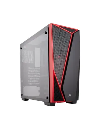 Corsair Carbide Series SPEC-04 Tempered Glass Mid-Tower Gaming Case - Black/Red