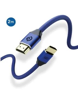 Powerology 8K HDMI To HDMI Braided Cable 2M - Dark Blue