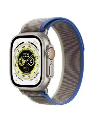Apple Watch Ultra GPS + Cellular 49mm Titanium Case With Blue/Grey Trail Loop - M/L