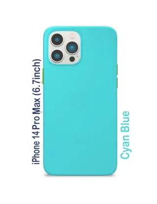 Goui iPhone 14 Pro Max (6.7inch) Magnetic Case with Magnetic Bars - Cyan Blue