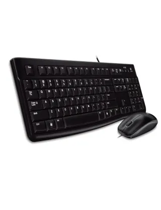 Logitech Wired Keyboard & Mouse - MK120 (English/Arabic)