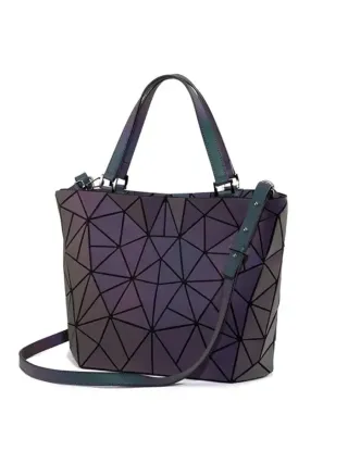 Lovevook Geometric Luminous Shoulder Bag With Crossbody Strap - Luminous