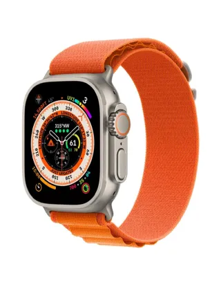 Apple Watch Ultra, 49mm, Titanium Case, Orange Alpine Loop - Small (GPS + Cellular)