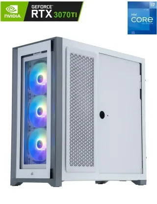 Corsair Icue 5000X RGB Intel Core i7-12700K(12th Gen) Smart Mid-Tower Gaming Pc- White