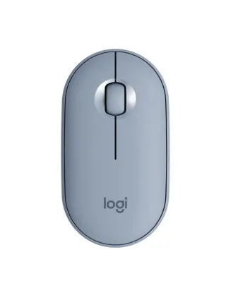 Logitech M350 Pebble Wireless Mouse - Grey/Blue