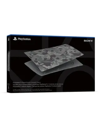 Sony: PS5 Console Cover ( Digital Edition) - Gray Camouflage