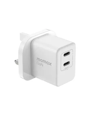Momax One Plug 35W 2-Port GaN Mini Charger - White