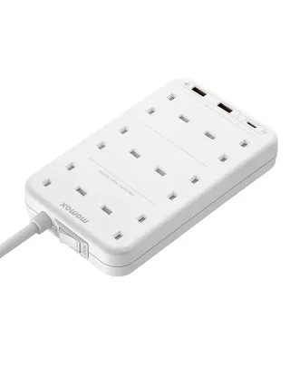 Momax ONEPLUG 6-OutLet Power Strip With USB (US12UK) - White